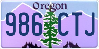 OR license plate 986CTJ