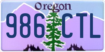 OR license plate 986CTL