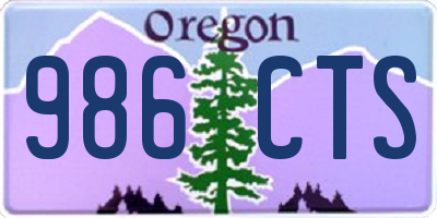 OR license plate 986CTS