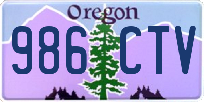OR license plate 986CTV