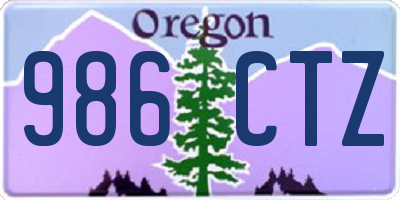 OR license plate 986CTZ