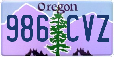 OR license plate 986CVZ