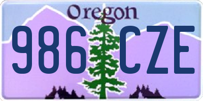 OR license plate 986CZE