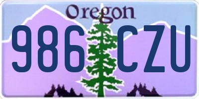 OR license plate 986CZU