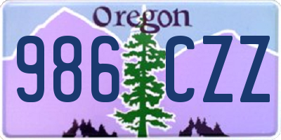 OR license plate 986CZZ