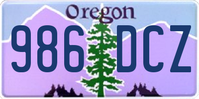 OR license plate 986DCZ