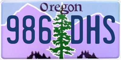 OR license plate 986DHS