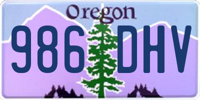 OR license plate 986DHV