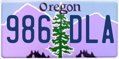 OR license plate 986DLA