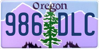 OR license plate 986DLC