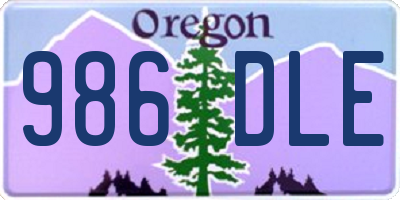 OR license plate 986DLE