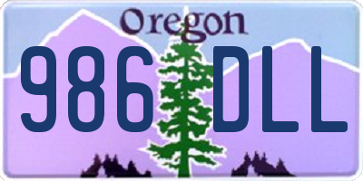 OR license plate 986DLL