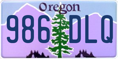 OR license plate 986DLQ