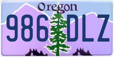 OR license plate 986DLZ