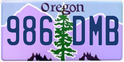 OR license plate 986DMB