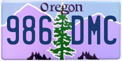 OR license plate 986DMC