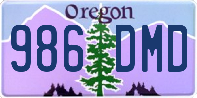 OR license plate 986DMD