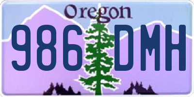 OR license plate 986DMH