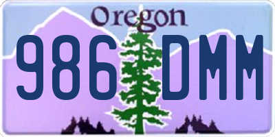 OR license plate 986DMM