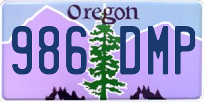 OR license plate 986DMP