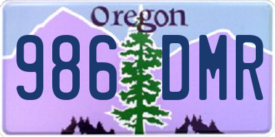 OR license plate 986DMR