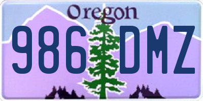 OR license plate 986DMZ