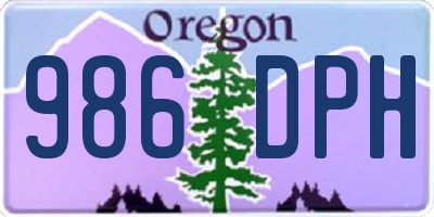 OR license plate 986DPH