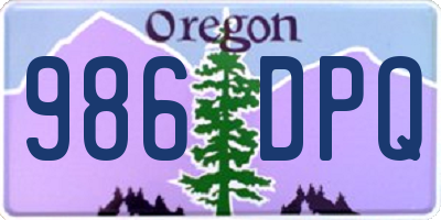 OR license plate 986DPQ