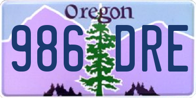 OR license plate 986DRE