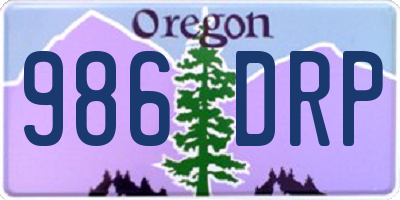 OR license plate 986DRP