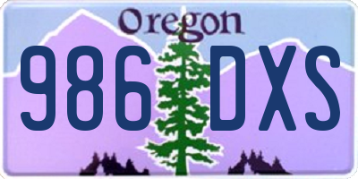 OR license plate 986DXS