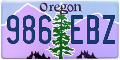 OR license plate 986EBZ