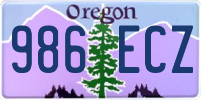OR license plate 986ECZ