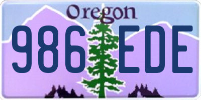 OR license plate 986EDE