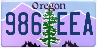 OR license plate 986EEA