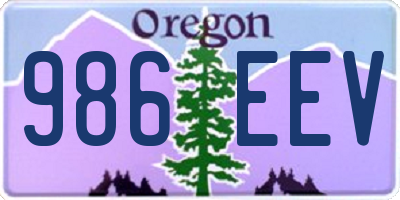 OR license plate 986EEV