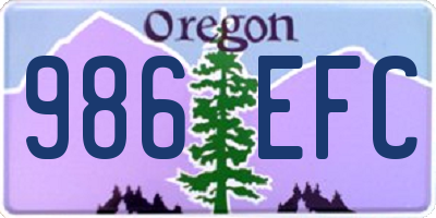 OR license plate 986EFC