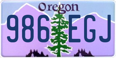 OR license plate 986EGJ