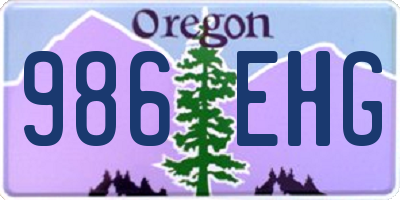 OR license plate 986EHG