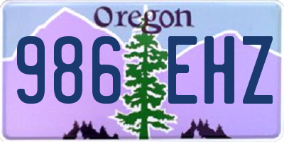 OR license plate 986EHZ