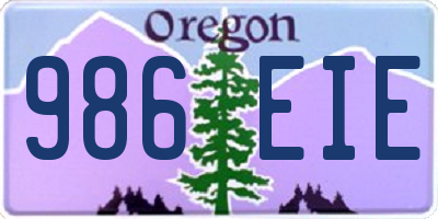 OR license plate 986EIE