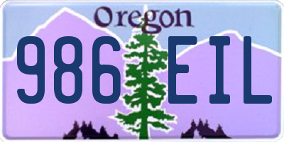 OR license plate 986EIL