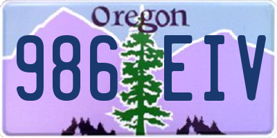OR license plate 986EIV