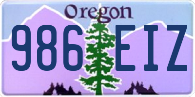 OR license plate 986EIZ