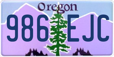OR license plate 986EJC