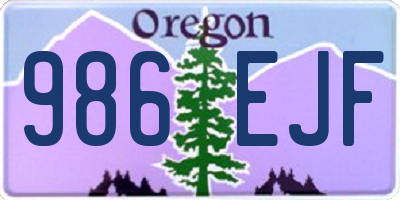 OR license plate 986EJF