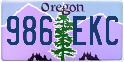 OR license plate 986EKC