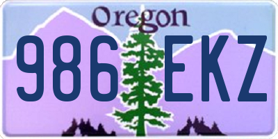 OR license plate 986EKZ
