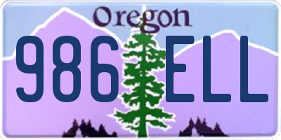 OR license plate 986ELL