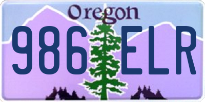 OR license plate 986ELR